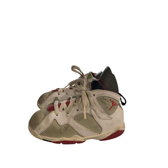 Air Jordan 7 Retro Toddler size 10C white gray mid-top  Sneakers shoes - Picture 2 of 7